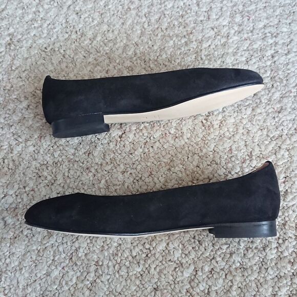 AC Andrea Carrano BABY BLACK SUEDE flat size 36.5 - Picture 5 of 12